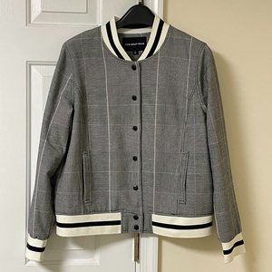 Who What Wear Plaid Varsity Bomber Jacket